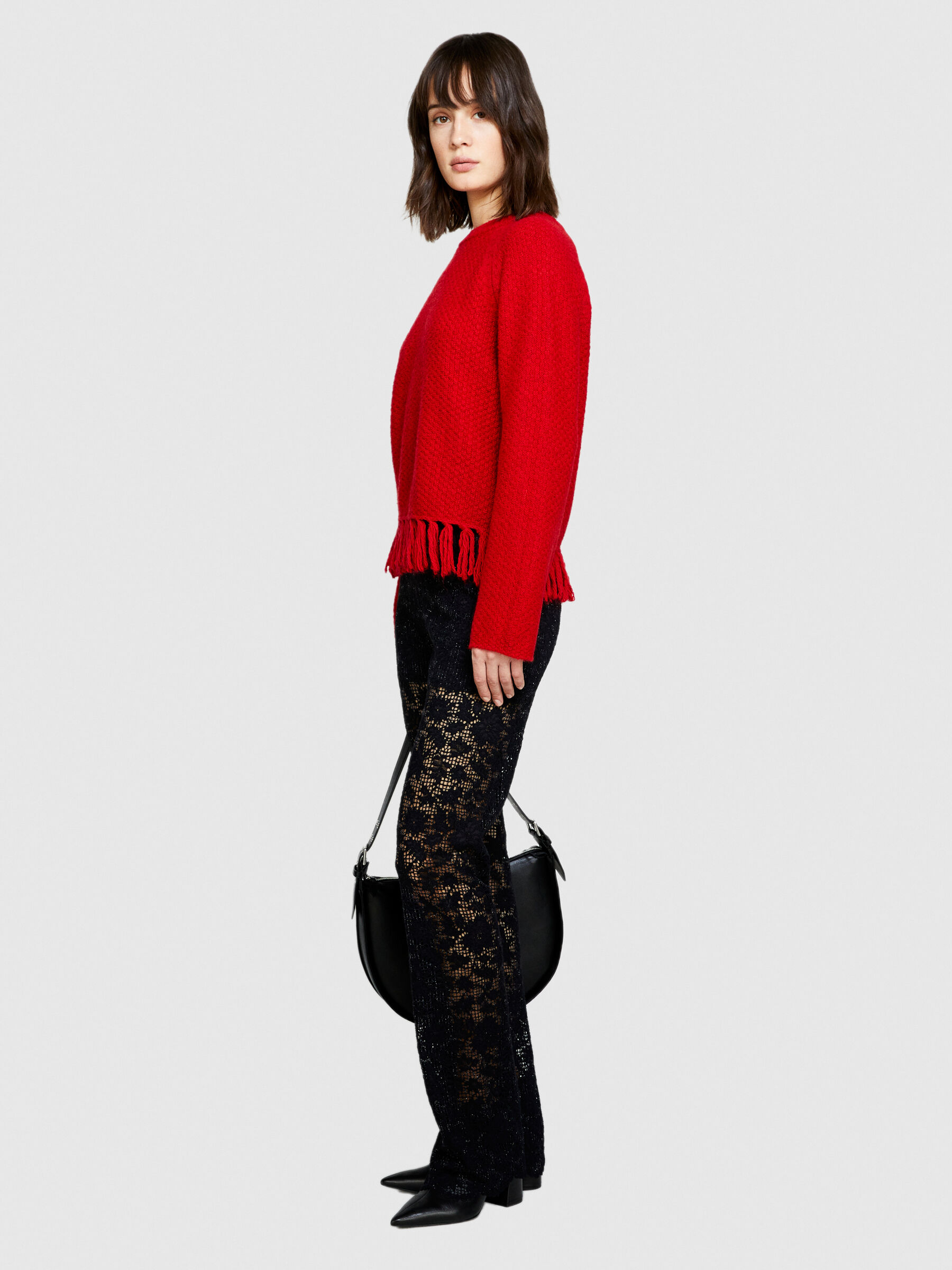 Red lace outlet sweater