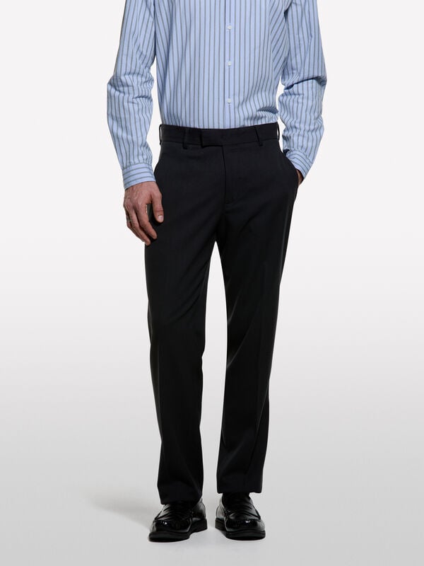 Slim comfort fit formal chinos - men's chino trousers | Sisley