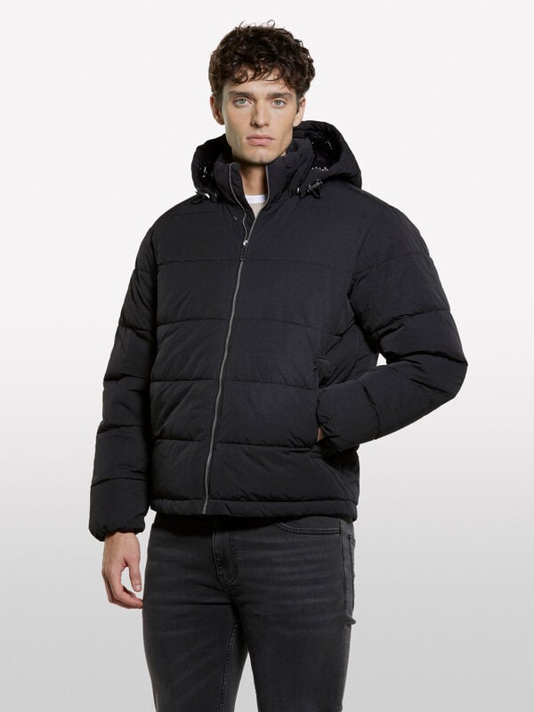 Dark gray padded jacket - men's puffer jackets and coats | Sisley