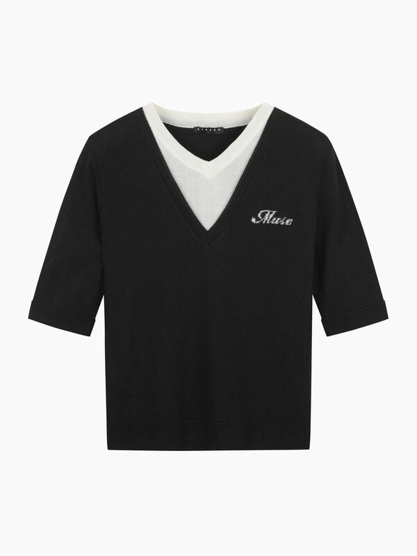 Combined jersey - sisley k v-neck sweaters | Sisley K