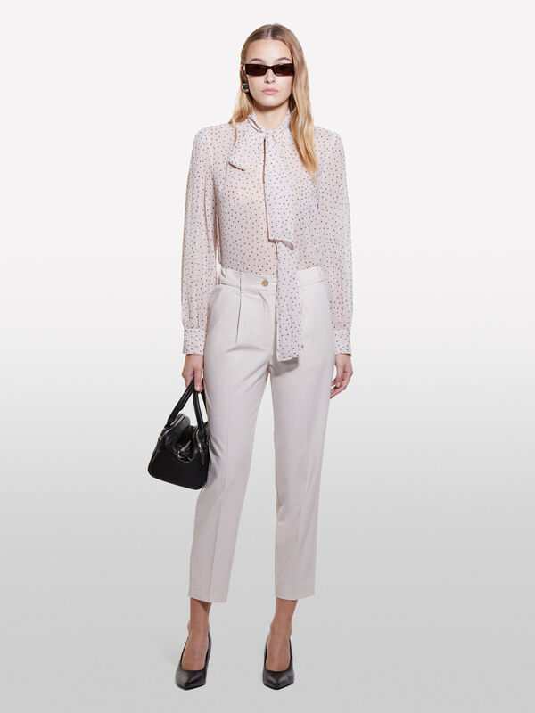 Creamy white jogger trousers - women's joggers | Sisley