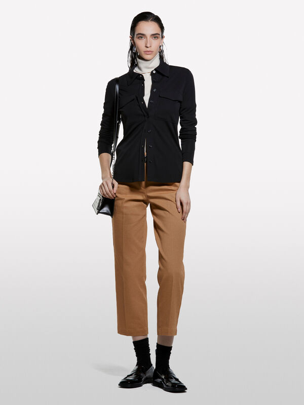 Black shirt with pockets - women's shirts | Sisley