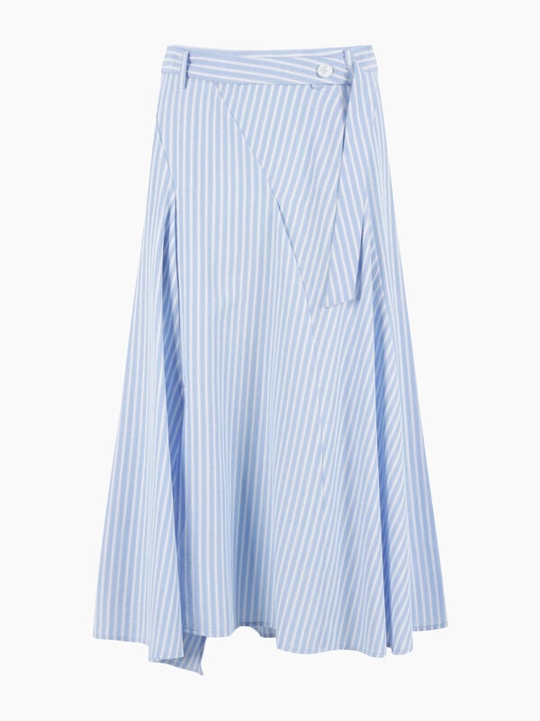 Light blue striped maxi skirt - sisley k longuette skirts | Sisley K