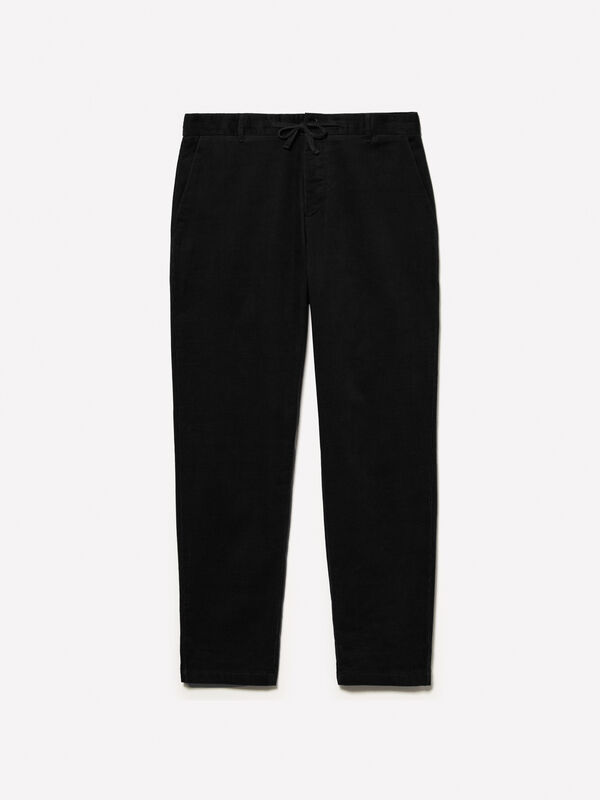 Black corduroy joggers - men's joggers | Sisley
