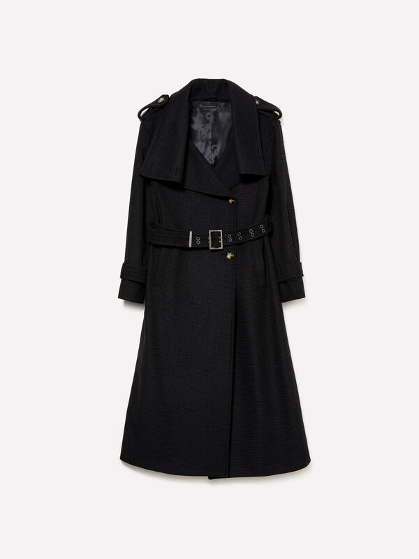 Long oversized fit coat - women's coats | Sisley