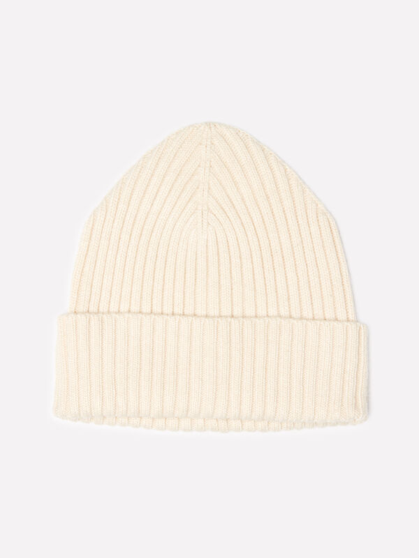 Beige knit hat - men's hats | Sisley