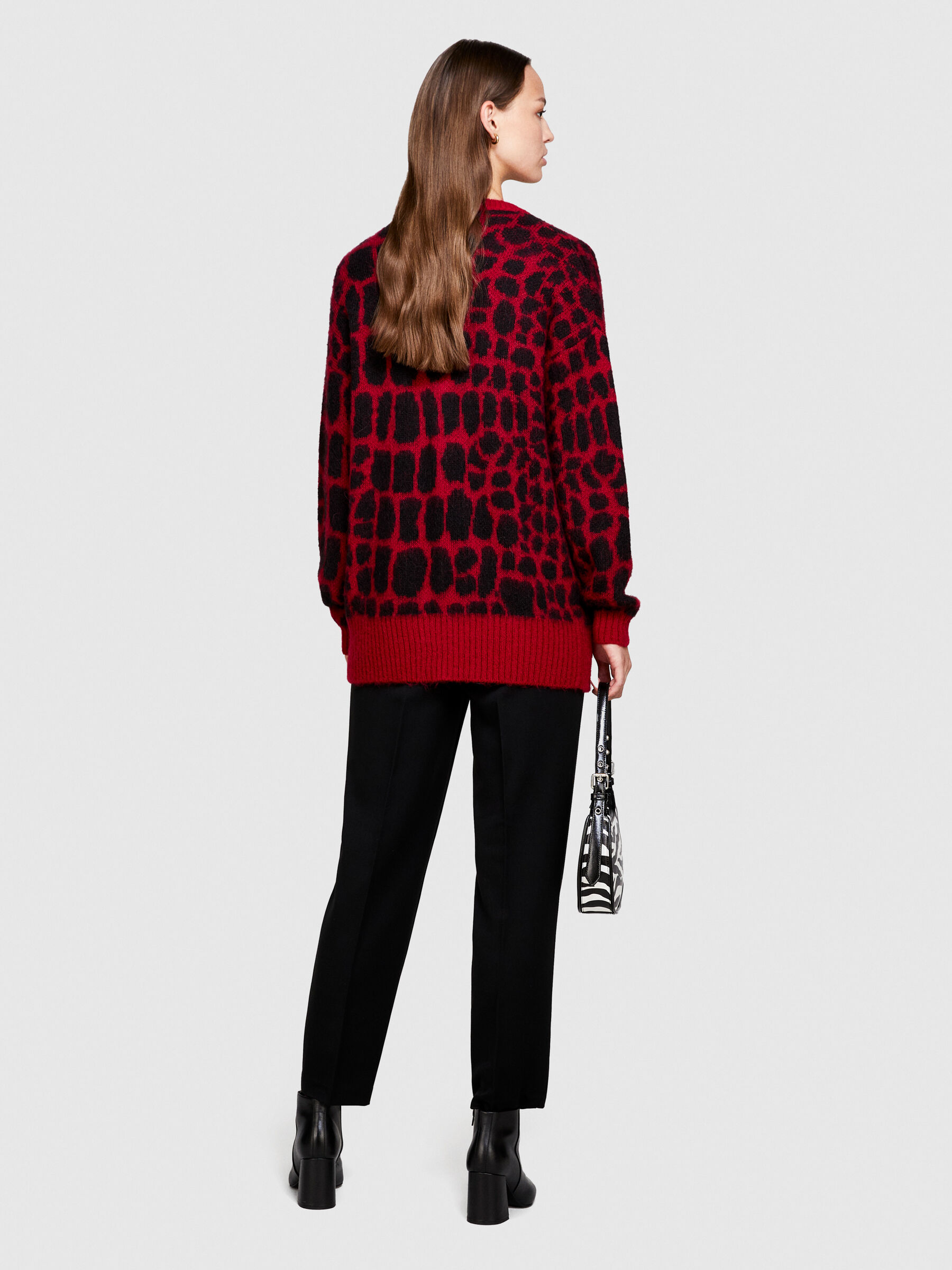 Animal print cardigan Red Sisley