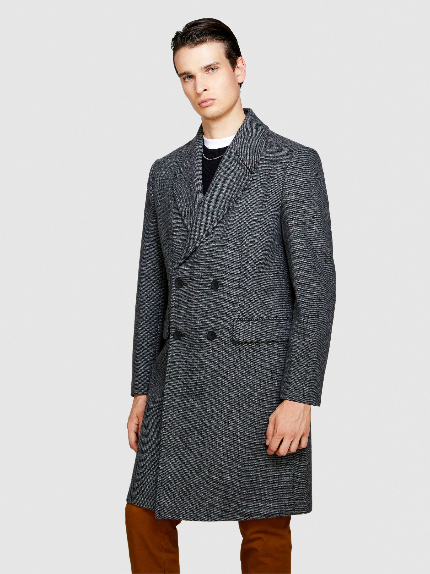Double breasted coat Dark Gray Sisley