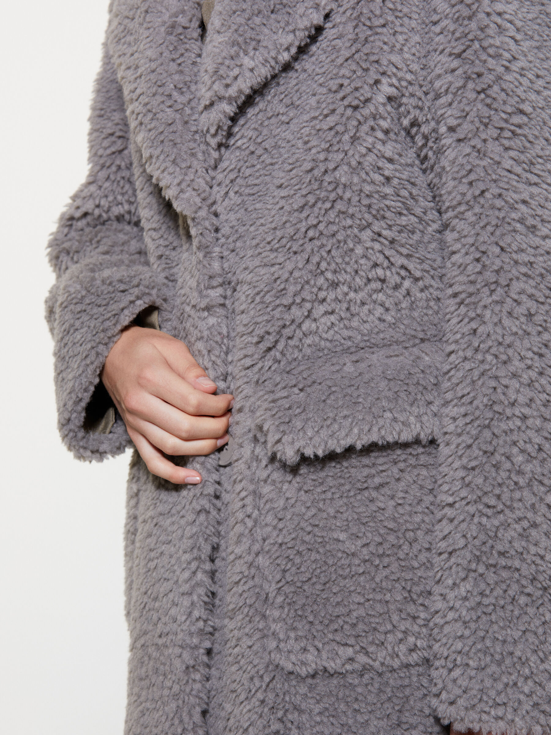 Teddy coats grey best sale