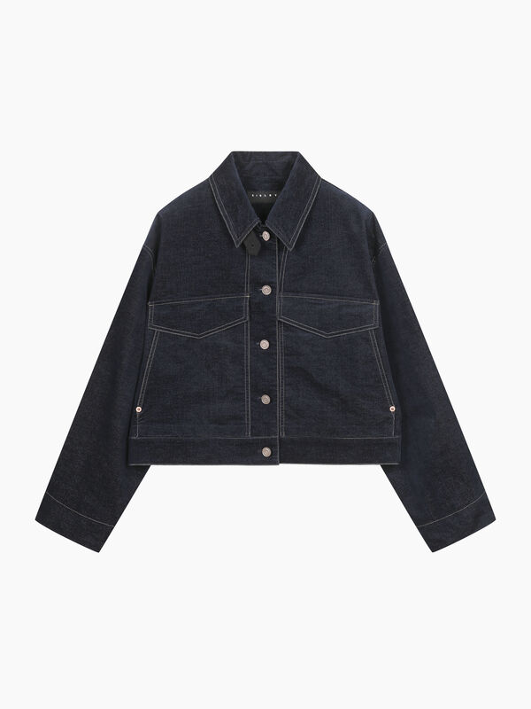 Denim jacket with maxi pockets - sisley k jackets and coats | Sisley K