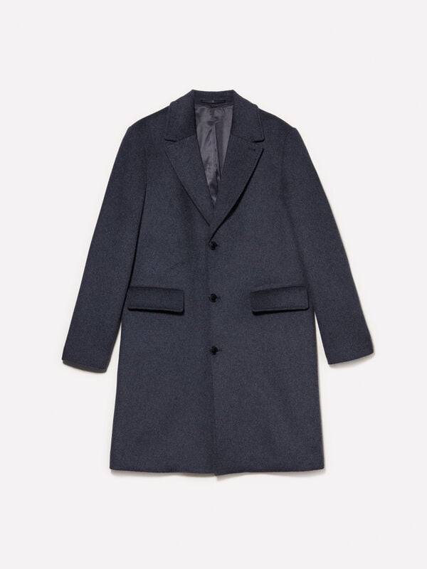 Dark gray single-breasted coat Dark gray single-breasted coat - men's coats | Sisley
