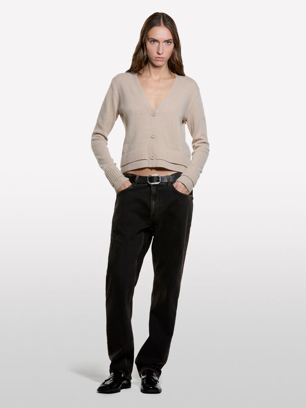 Double rib cardigan - women's cardigans | Sisley