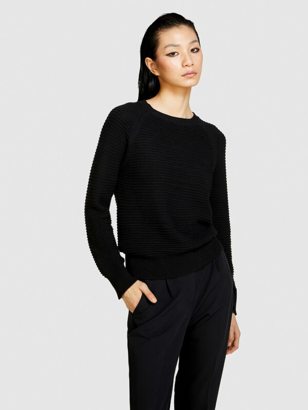 Solid colored sweater - women's crew neck sweaters | Sisley