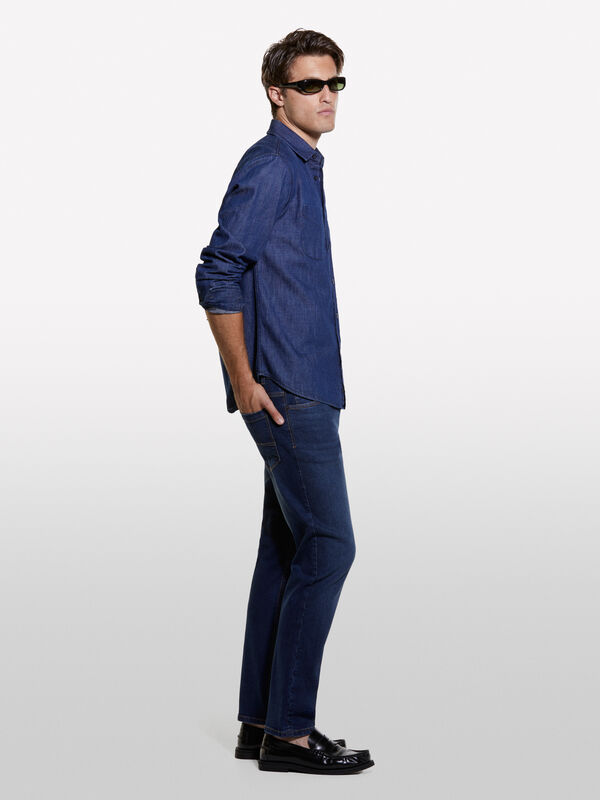 Dark blue slim fit Stockholm jeans - men's slim fit jeans | Sisley