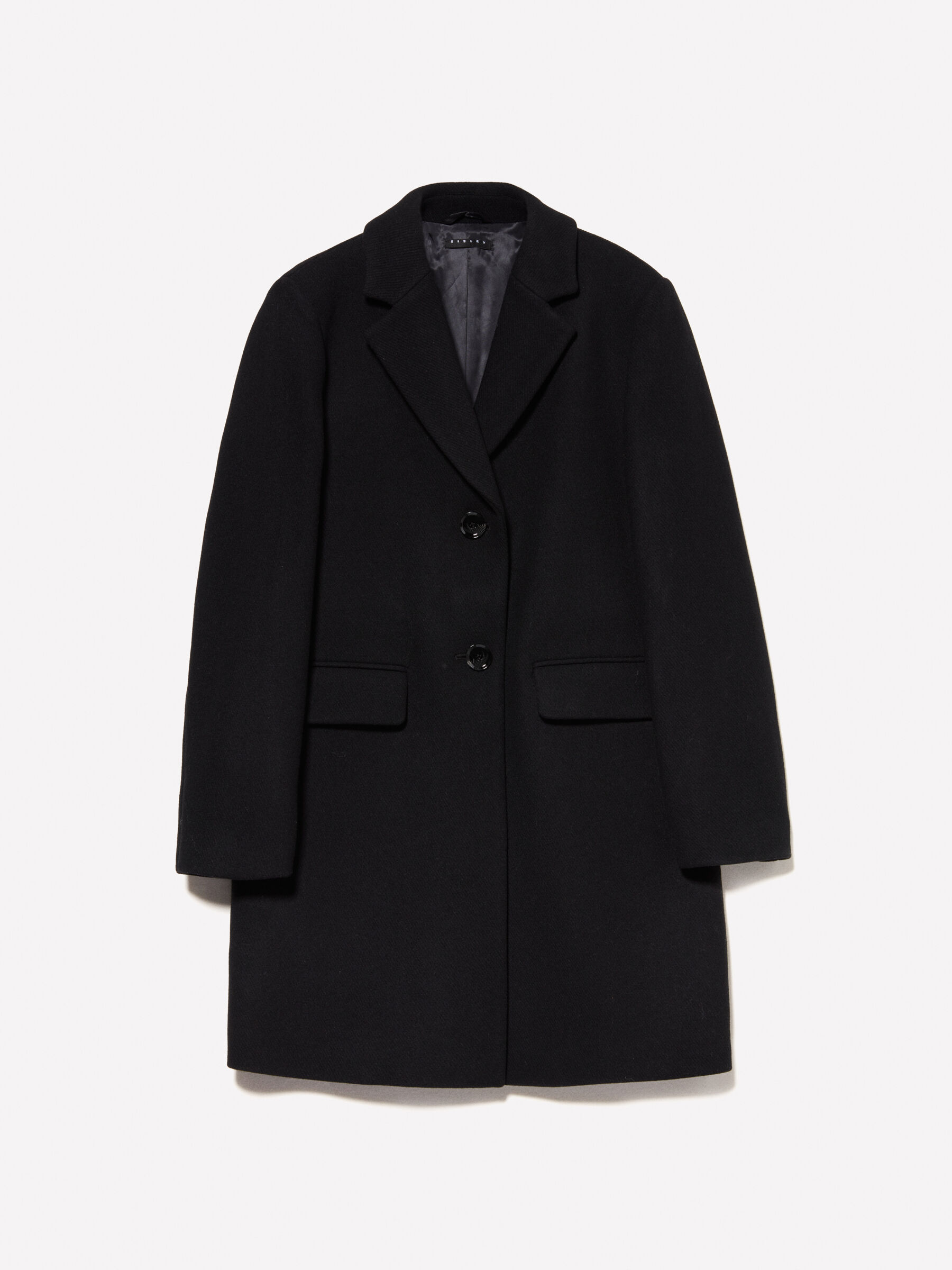 Single breasted coat black online