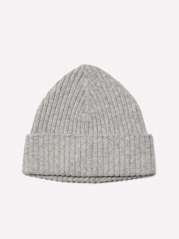 Gray knit hat - men's hats | Sisley