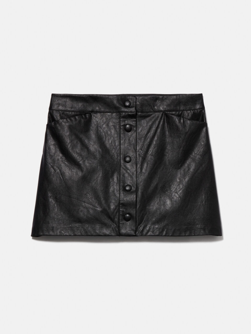 Mini skirt with buttons