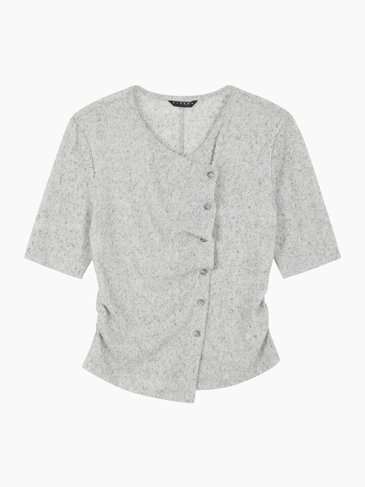 BUTTONED SWEATER H/S Women