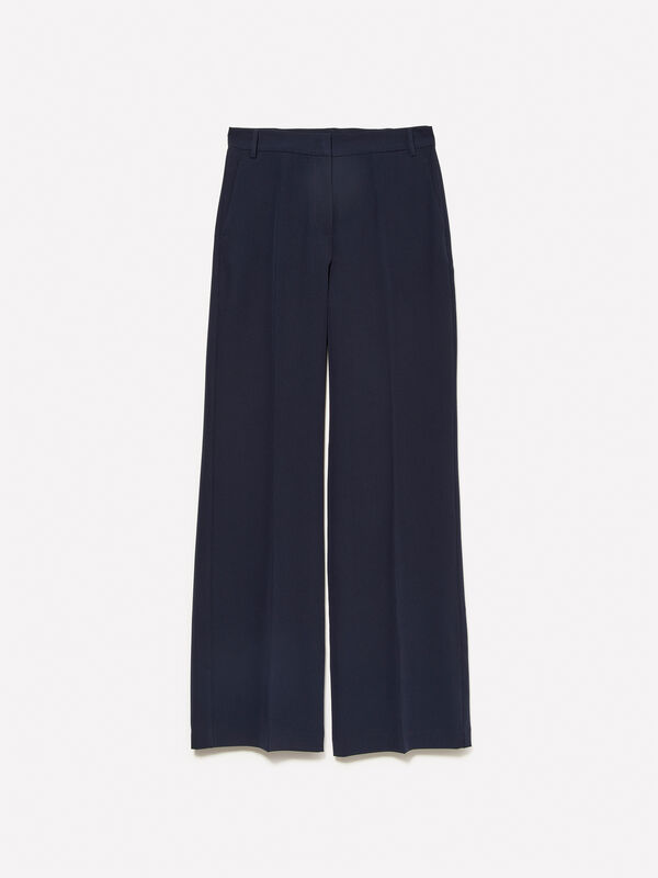 Dark blue palazzo trousers - women's palazzo trousers | Sisley