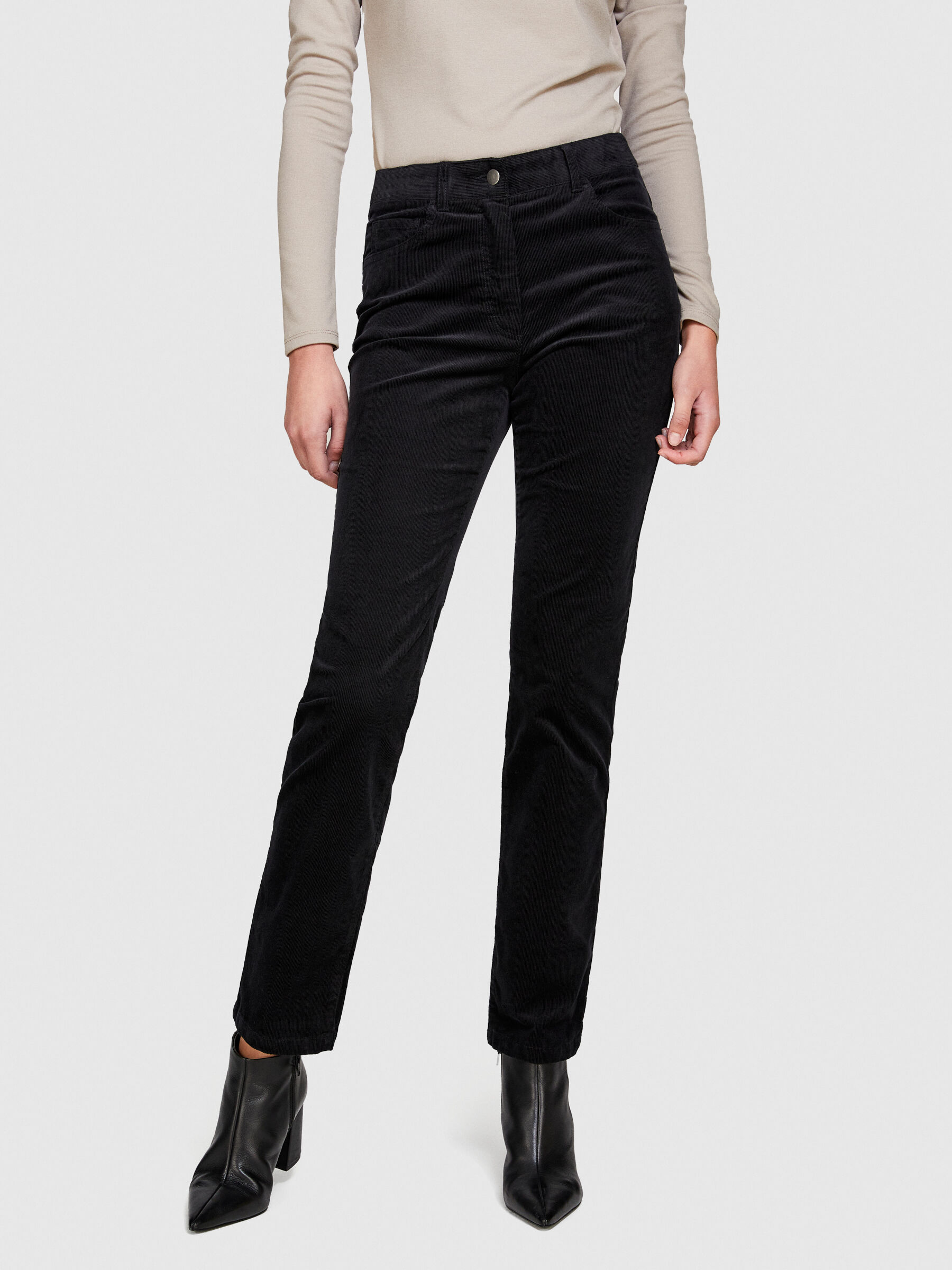 Trousers in corduroy Black Sisley
