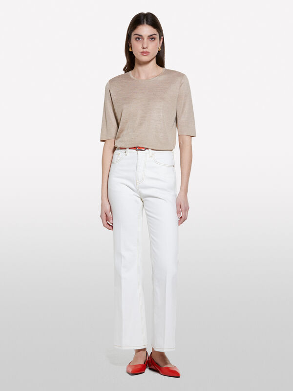 White bootcut jeans - women's bootcut & flared jeans | Sisley