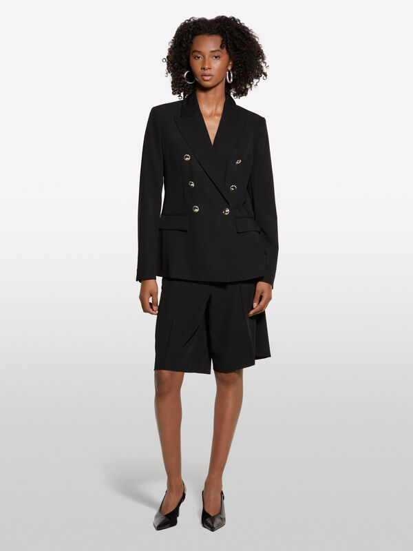 Black blazer with gold buttons - women's blazers | Sisley