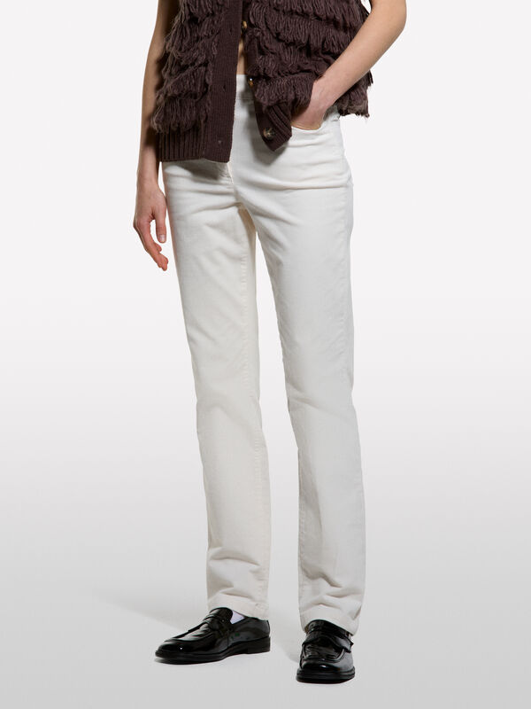 Trousers in colorful corduroy - promotion für damen | Sisley