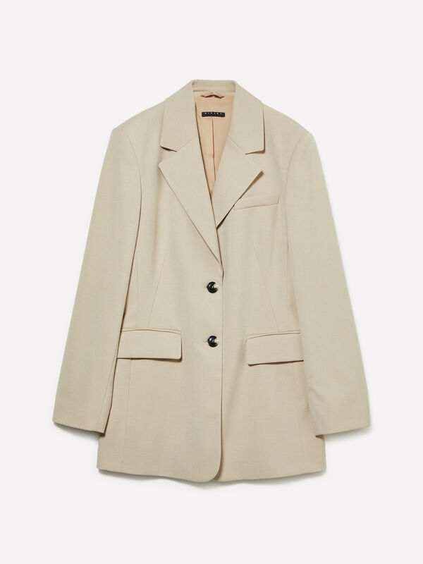 Long slim fit blazer - women's blazers | Sisley