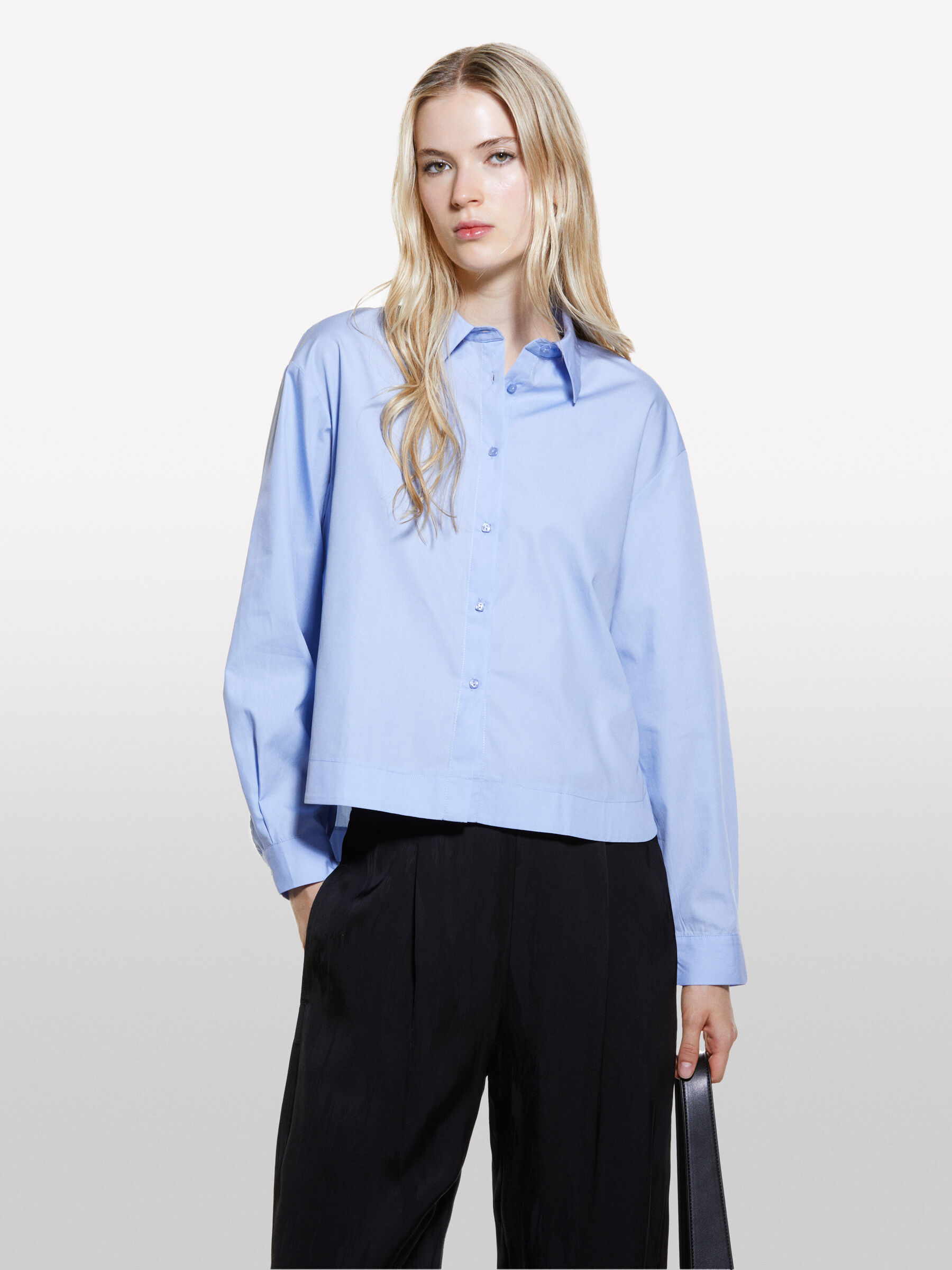 Sky blue oversized fit shirt Light Blue Sisley