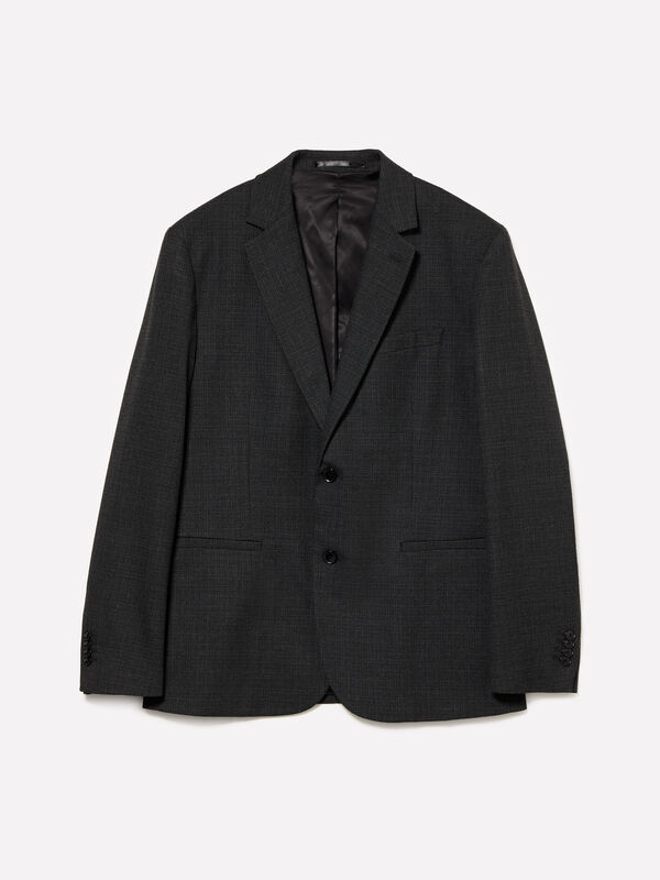 Black slim comfort fit blazer - men's blazers | Sisley
