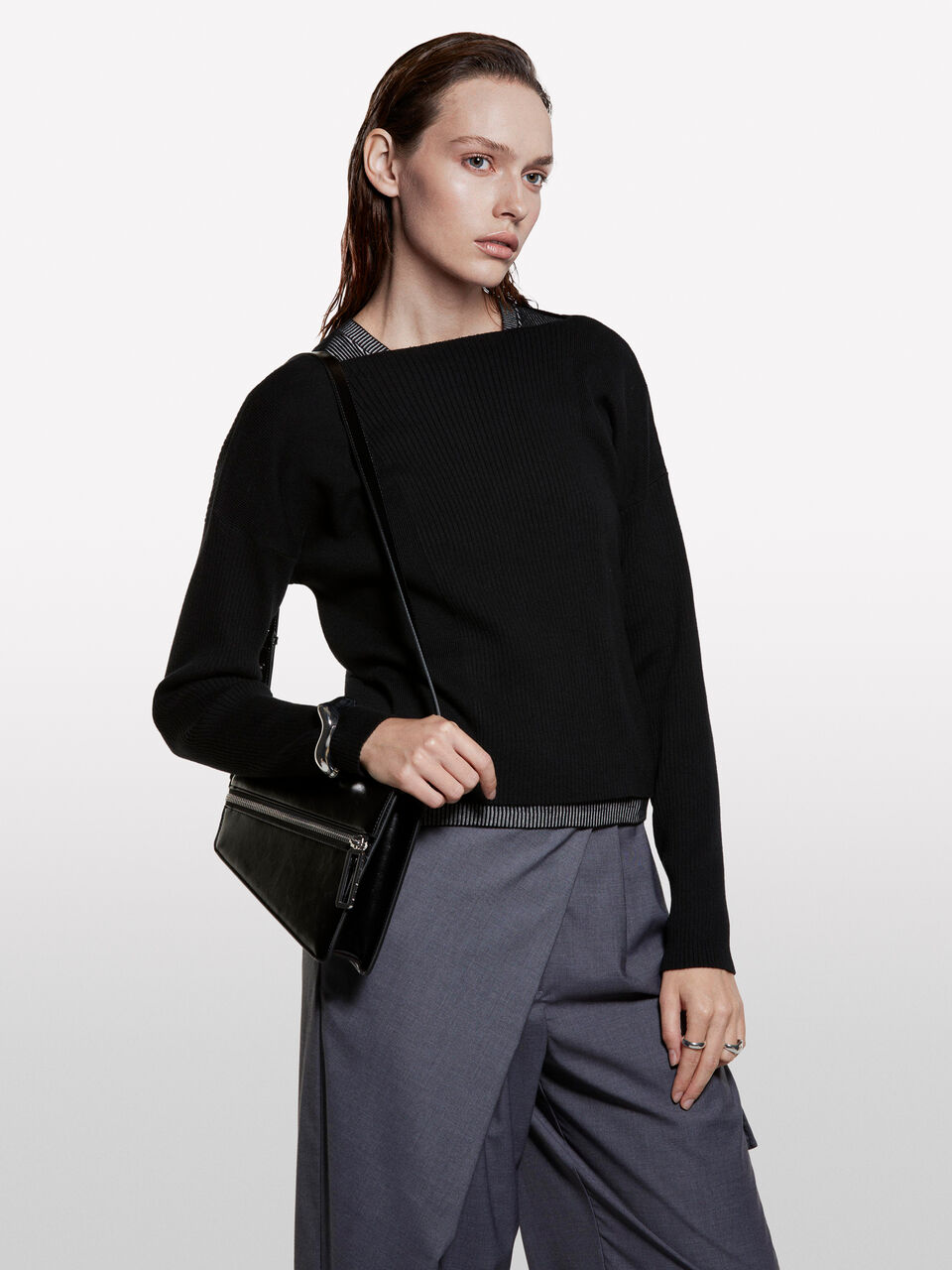 BOAT-NECK SWEAT.L/S Women image number null