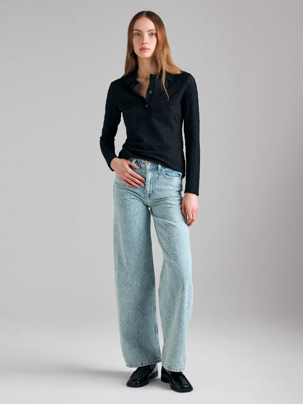 Perforated polo shirt - women's shirts | Sisley