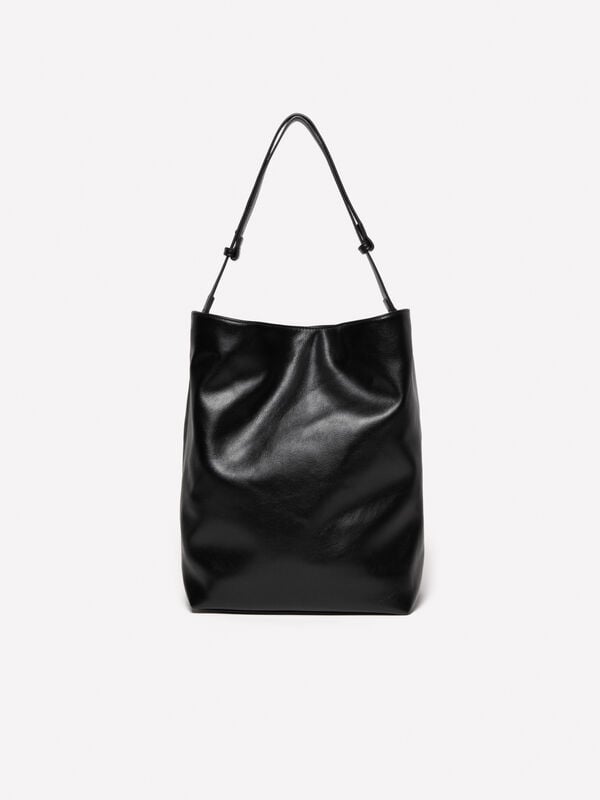 Large black shoulder bag - women's tote bags | Sisley