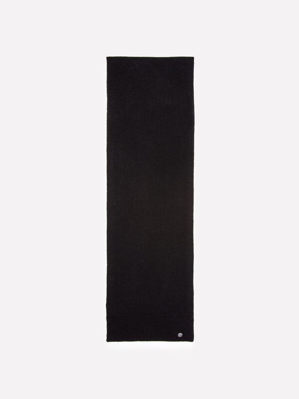 Black knit scarf - men's scarves and foulards | Sisley