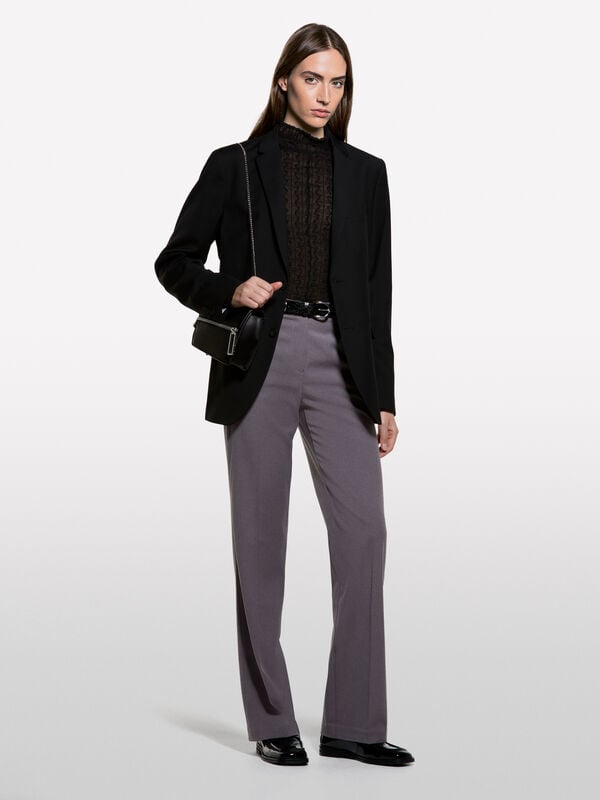 Slim flare fit trousers - women's flared trousers | Sisley