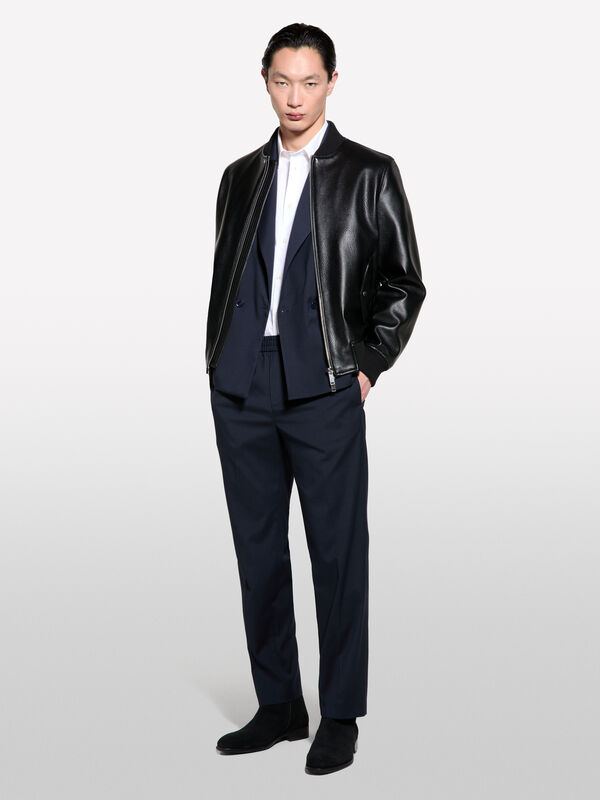 Dark blue regular fit joggers - men's regular fit trousers | Sisley