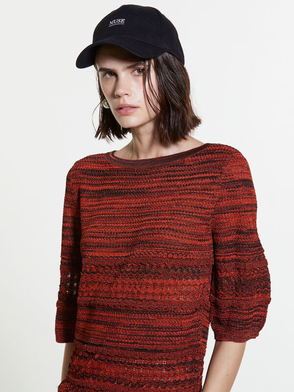 Blurred look sweater - women's crew neck sweaters | Sisley