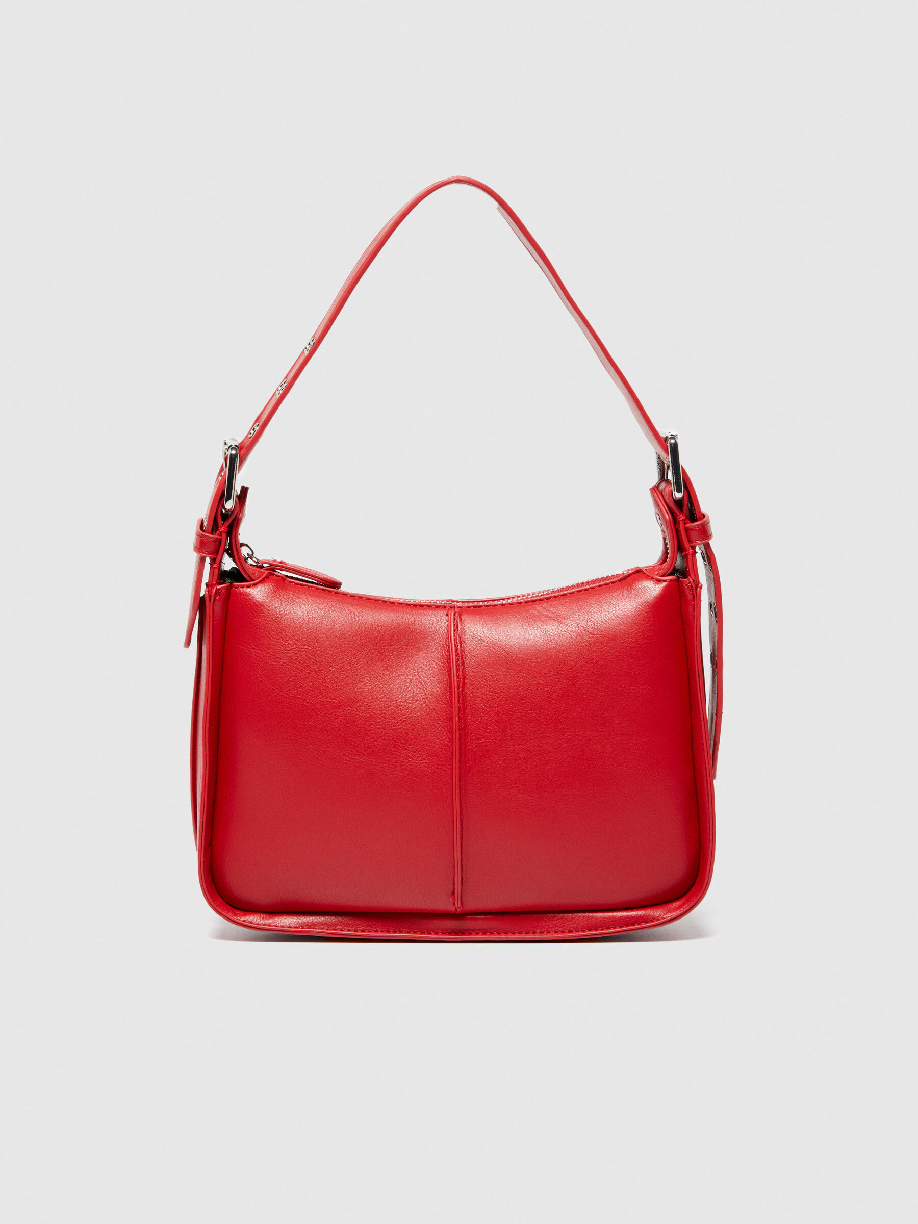 Mini hobo bag with buckles Red Sisley