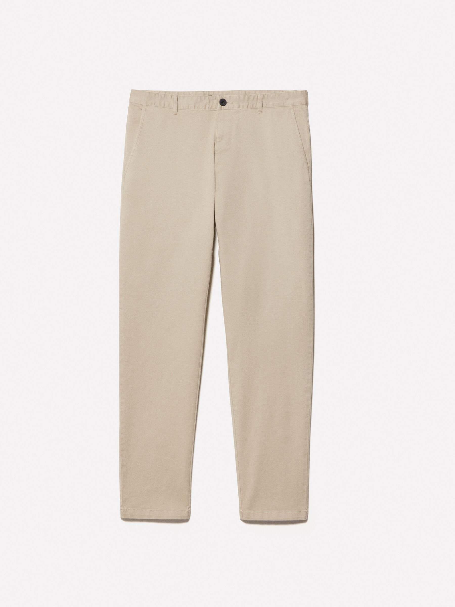 Dark beige slim fit chinos, Beige - Sisley