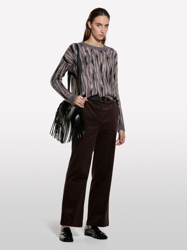 Trousers in corduroy - women's regular fit trousers | Sisley