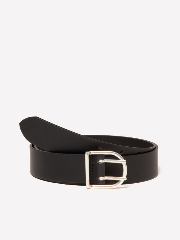 100% leather belt with metal buckle - women's belts | Sisley