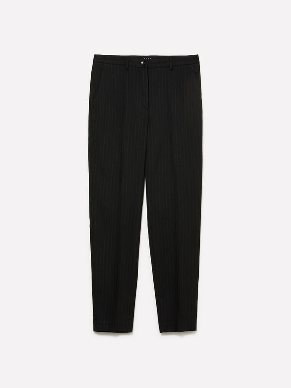 Pinstripe pants  - women's regular fit trousers | Sisley