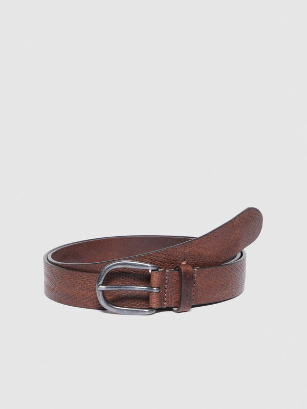 Leather look belt