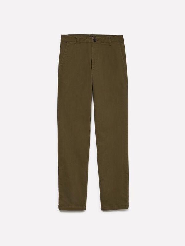 Olive green chinos - men's chino trousers | Sisley