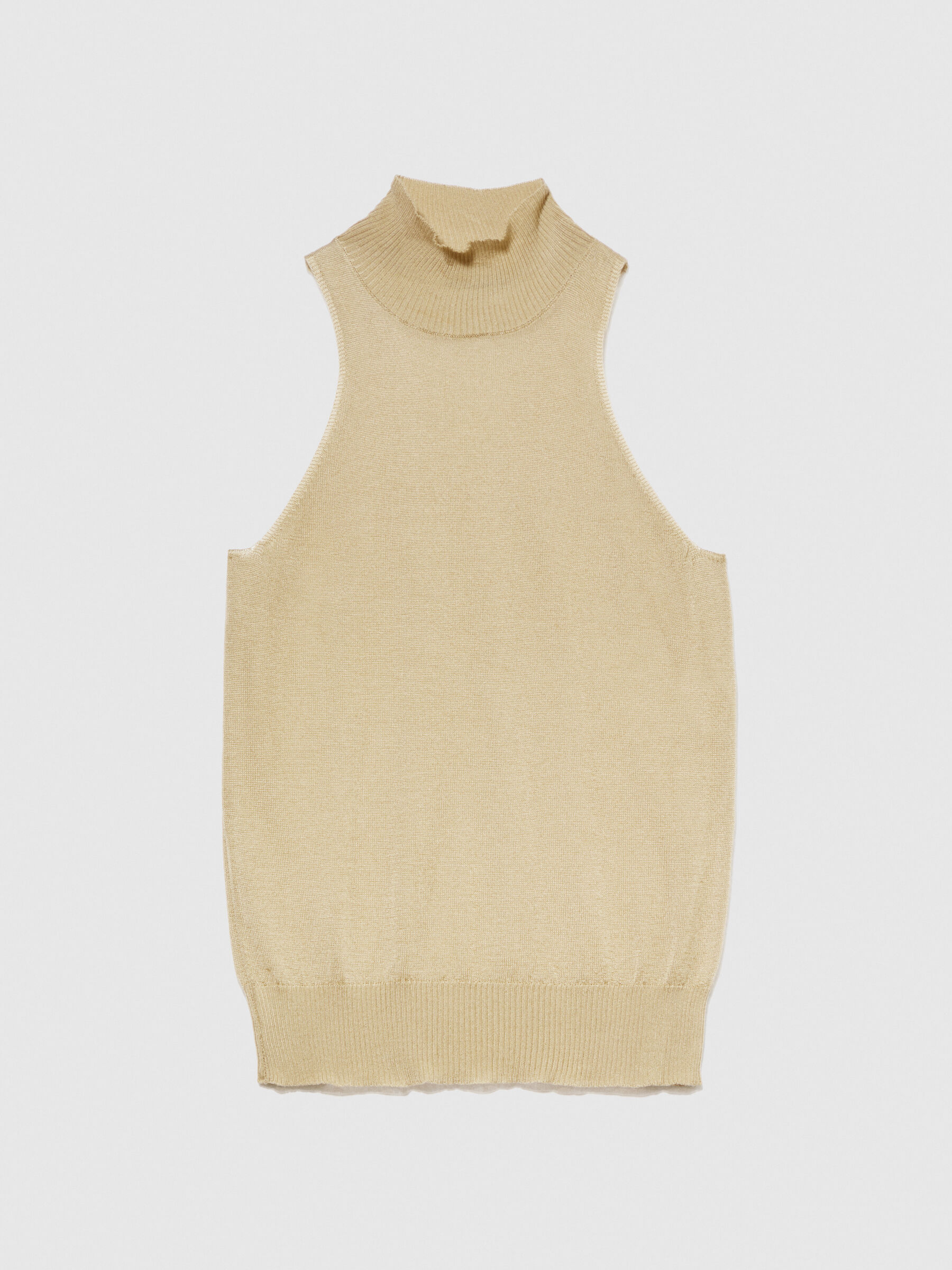 Beige turtleneck top shop