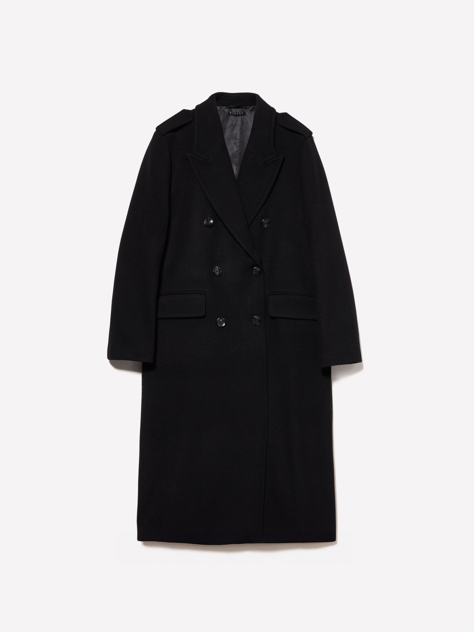 通販でクリスマス Long Sisley - Black coat, black ジャケット・アウター