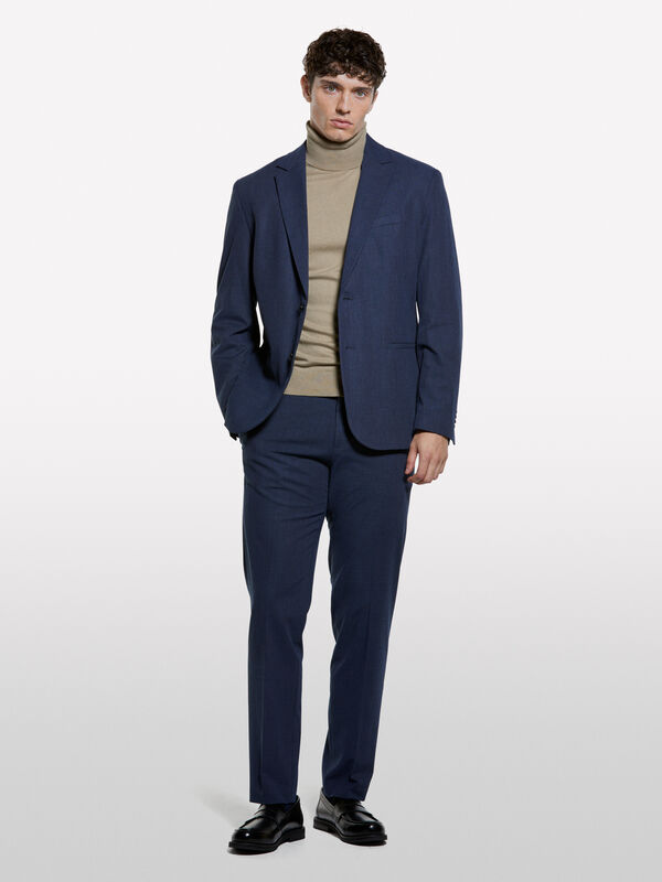 Dove gray sweater with high neck Dove gray sweater with high neck - men's high neck sweaters | Sisley