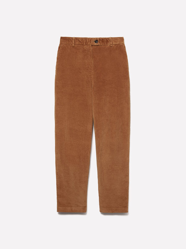 Camel corduroy joggers - women's joggers | Sisley