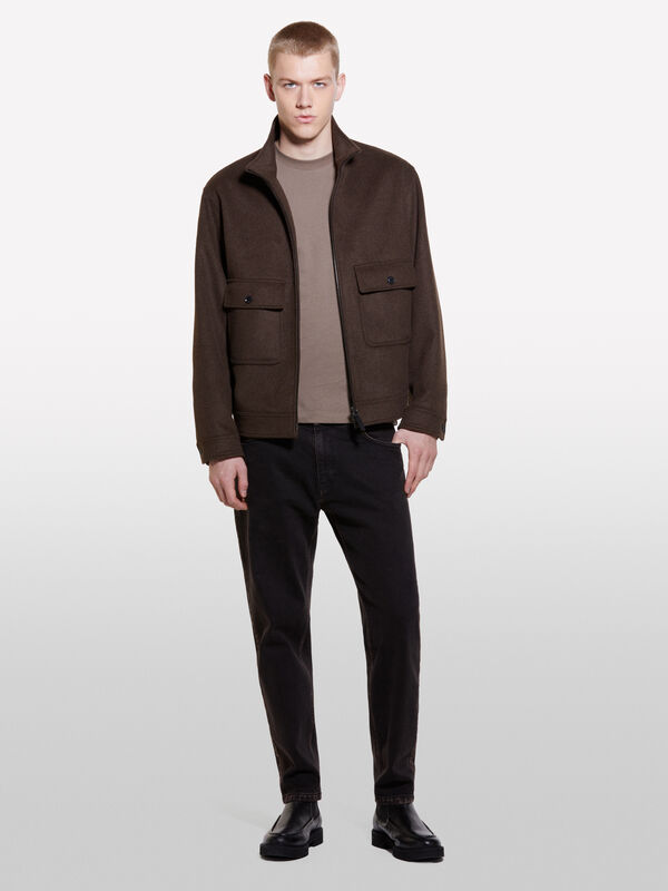 Miami dark brown carrot fit jeans - men's slim fit jeans | Sisley