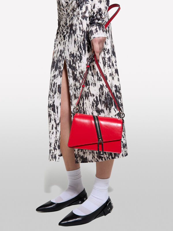 Red bag with zipper+H49 Red bag with zipper+H49 - women's shoulder and crossbody bags | Sisley
